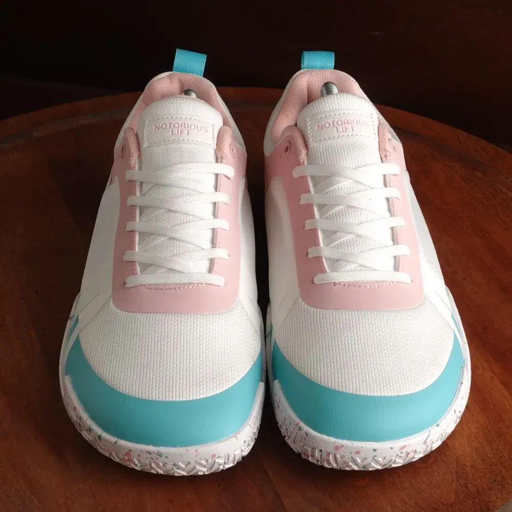 Notorious Lift Sneaker Men SZ 10.5 White Pink Radix Cure Athletic Barefoot Shoes